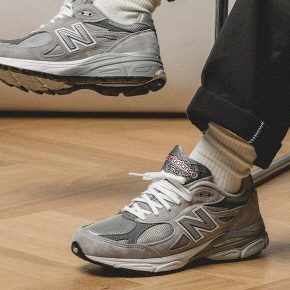 New Balance 990v3 Made in USA Gray Running Shoes Women’s Size 7 W990GL3 GUC - Picture 1 of 13